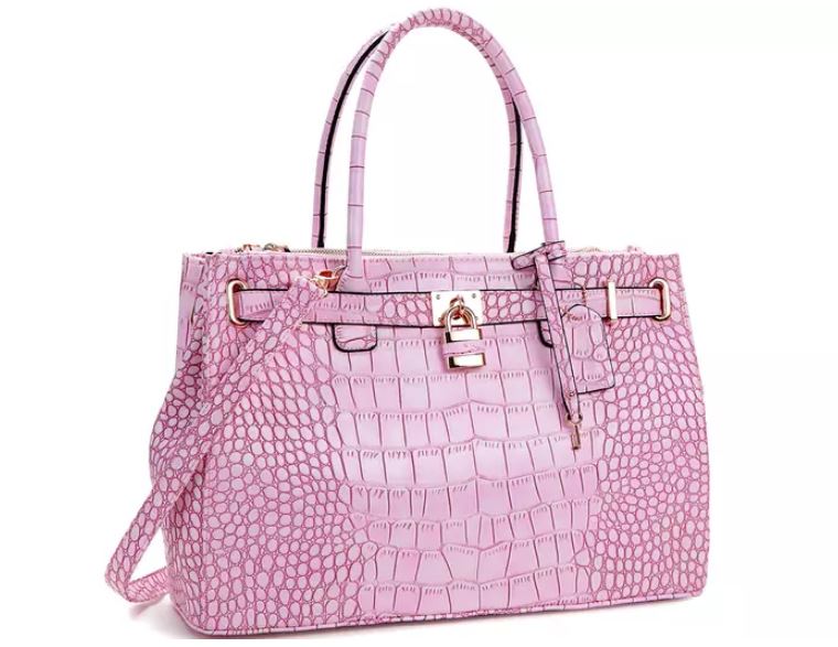 Dasein Large Satchel Bag - Pink