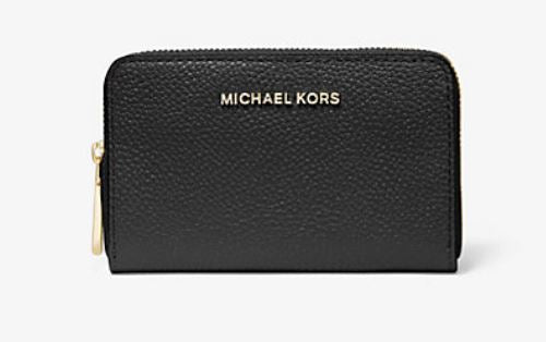 Michael Kors Small Pebbled Leather Wallet - Black