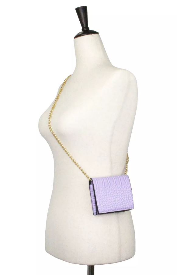 OLIVIA MILLER Wallet on  Chain Crossbody - Lavender