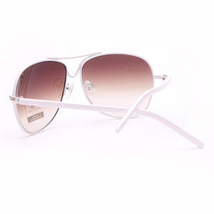 Anais Gvani Classic Unisex Aviator Sunglasses - White