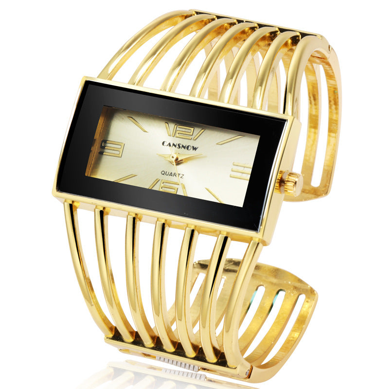 Elegant Lady Geometric Alloy Quartz Watches - Gold