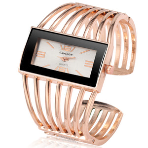 Elegant Lady Geometric Alloy Quartz Watches - Rose Gold