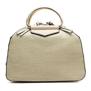 Pythn Round Top Handle Dome Satchel