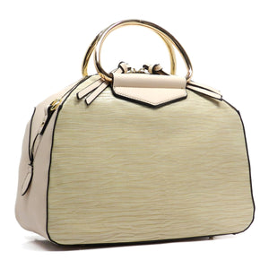 Pythn Round Top Handle Dome Satchel