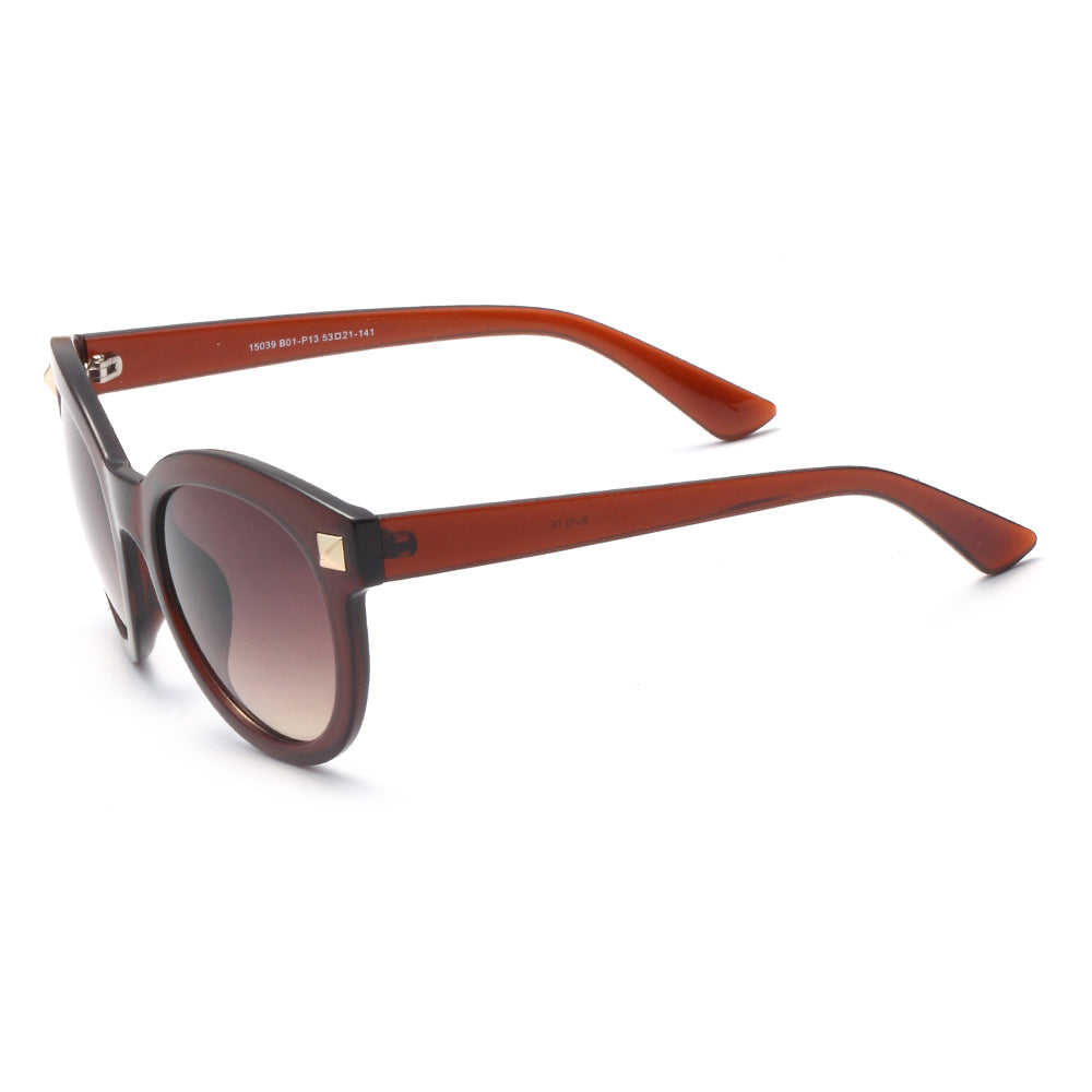 Dasein Chunky Round Sunglasses - Brown