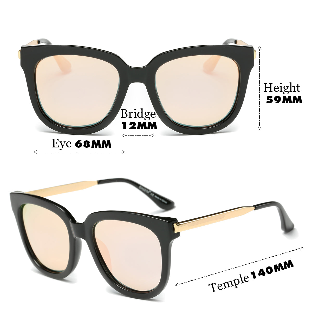 Trendy Dasein Sunglasses - Light Pink/Silver