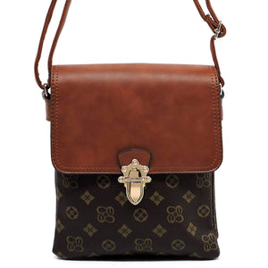 Monogrammed Flap Crossbody Bag