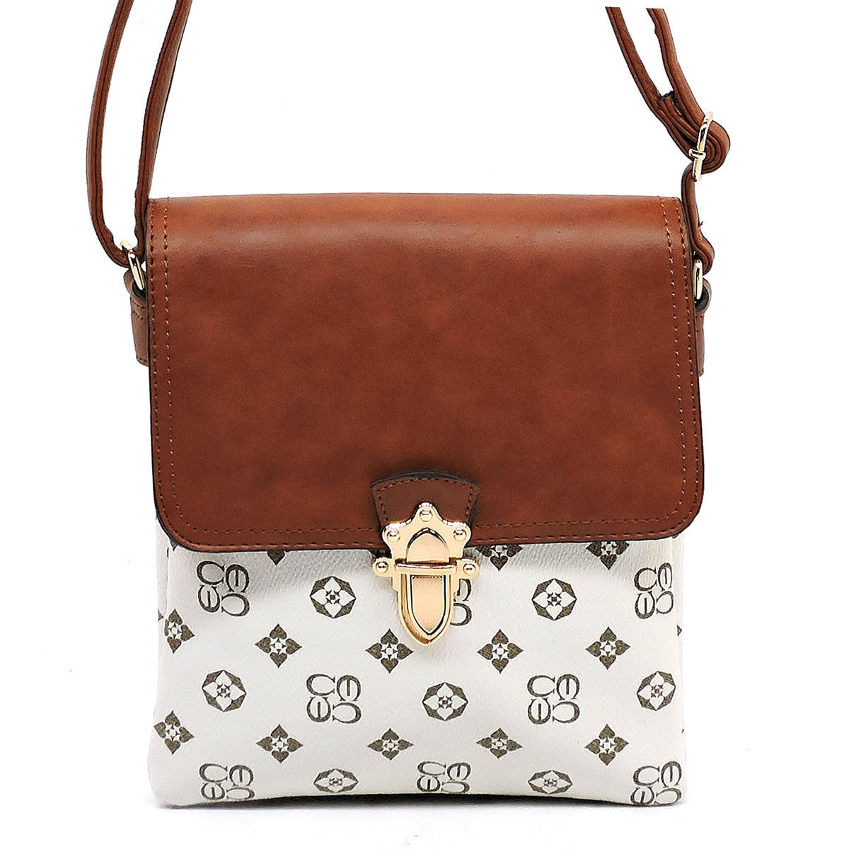 Monogrammed Flap Crossbody Bag