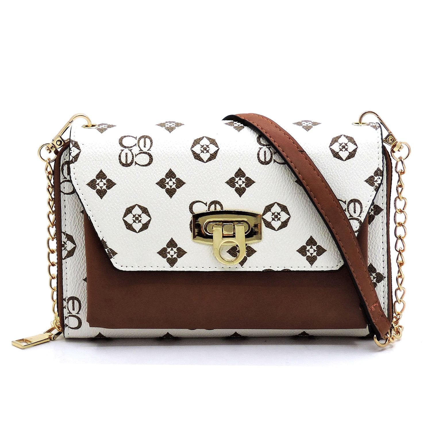 Monogrammed Zip Around Crossbody Clutch Wallet