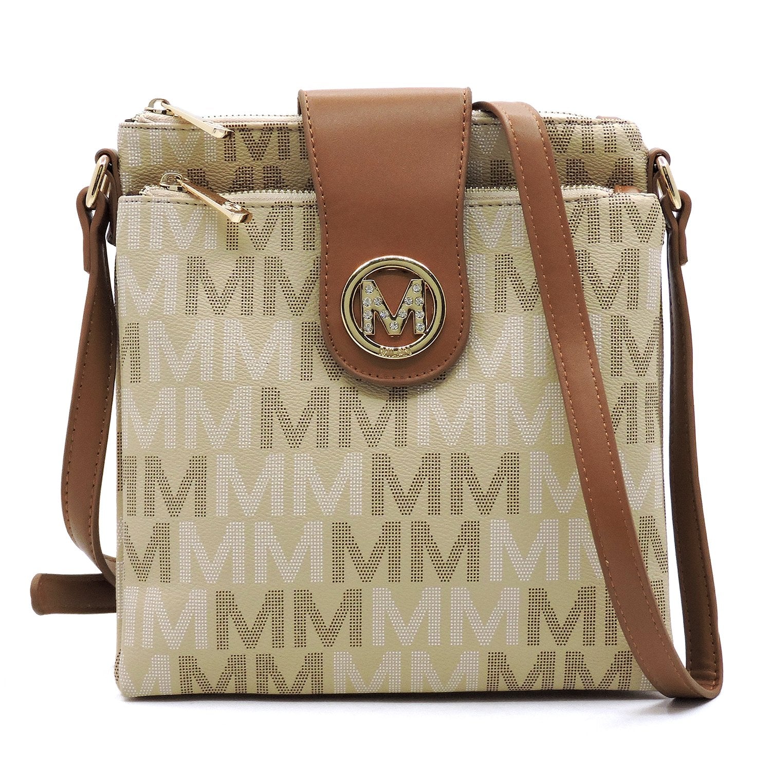 M  Monogram Multi Compartment Crossbody Bag