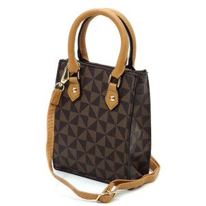 Fashion Monogram Mini Satchel Crossbody Bag Cell Phone Purse