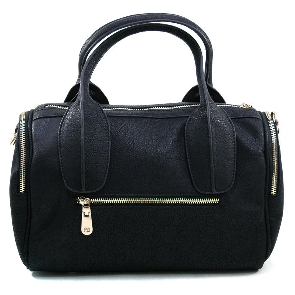 AG Women's Classic Satchel w/ 2 Side Pockets & Bonus Strap