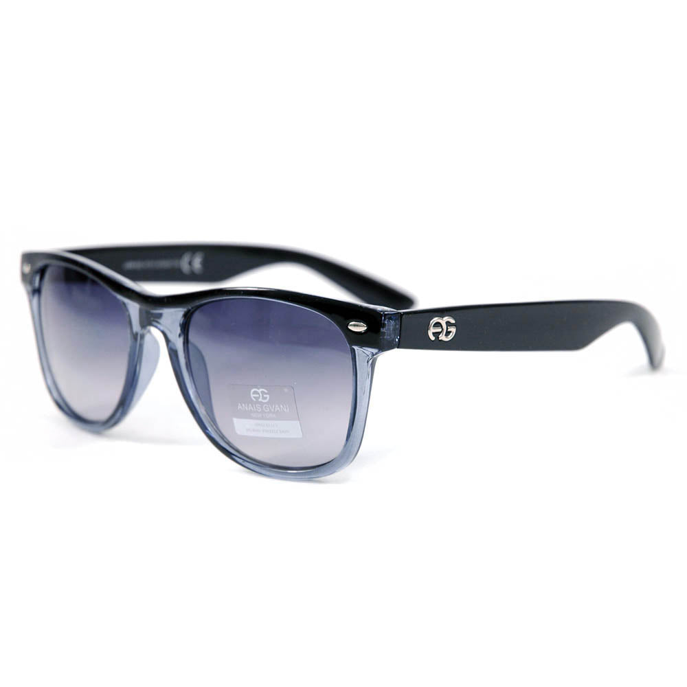 AG Classic Wayfarer Frame Sunglasses - Black/Transparent