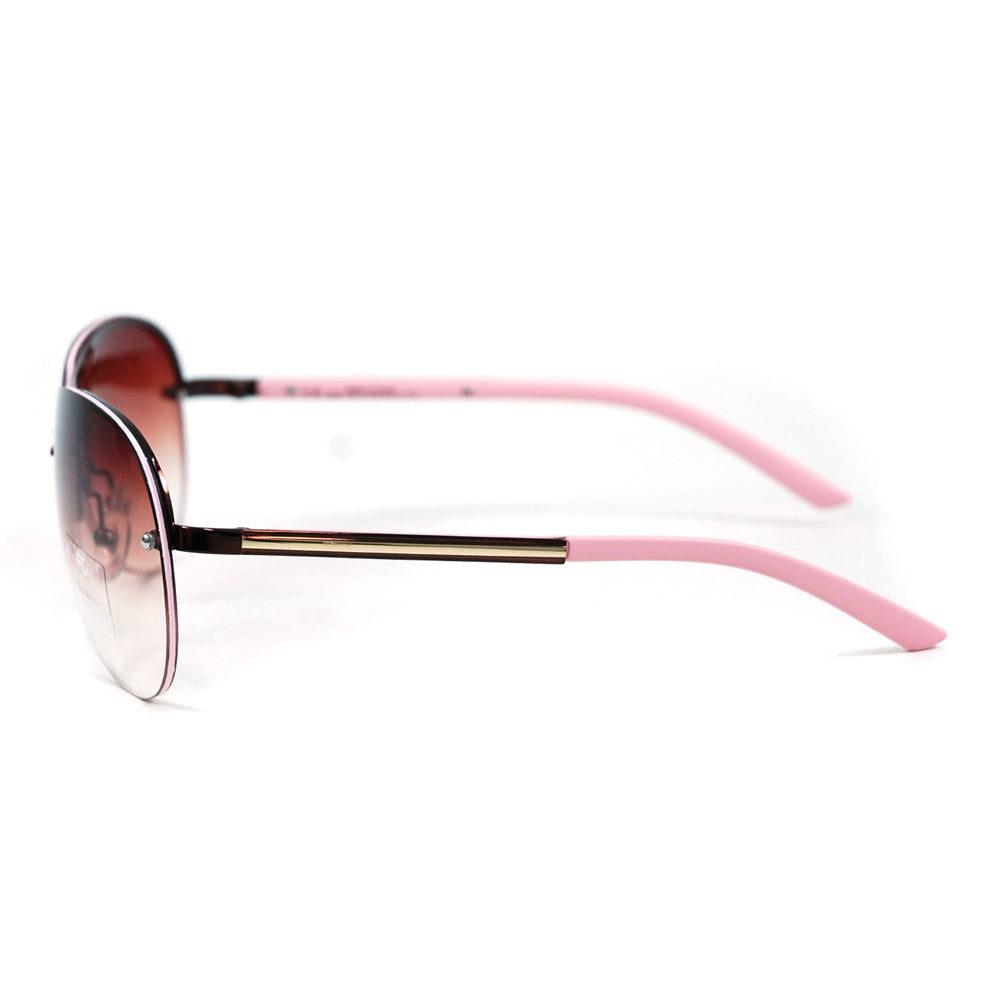 AG  Women's Classic Chic Rimless Sunglasses w/ Metallic Line Accent - Pink