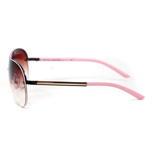 AG  Women's Classic Chic Rimless Sunglasses w/ Metallic Line Accent - Pink