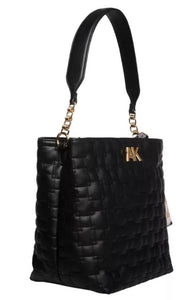 Anne Klein Quilted Bucket Hobo Purse - Black