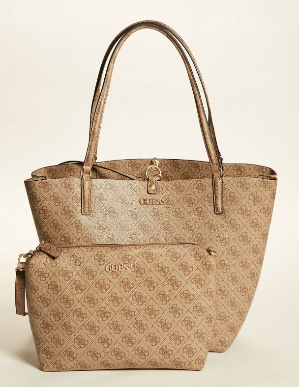 Guess Alby Toggle Tote - Latte Logo