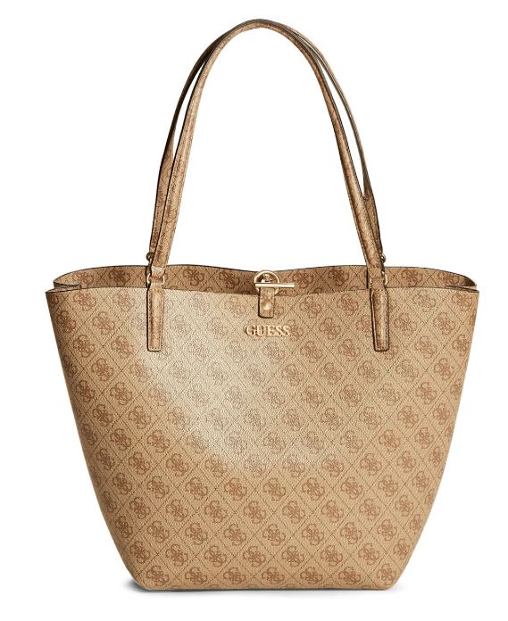 Guess Alby Toggle Tote - Latte Logo