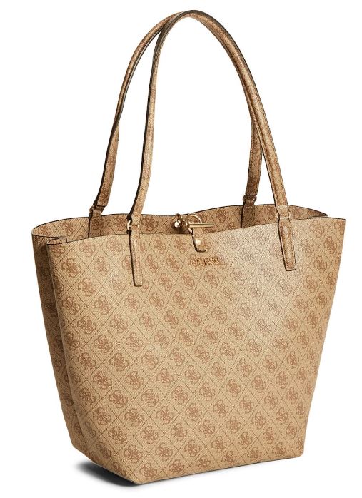 Guess Alby Toggle Tote - Latte Logo