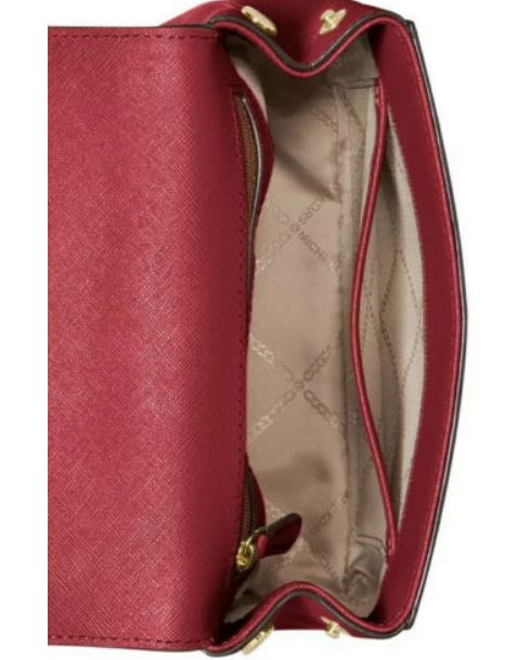 Michael Kors Ava Extra-small Saffiano Leather Crossbody Bag- Crimson