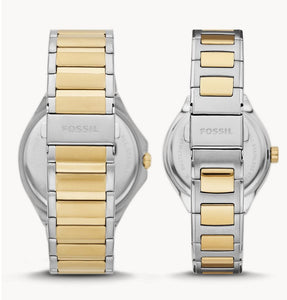 Fossil His and Hers Multifunction Two-Tone Stainless Steel Watch