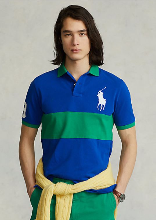 Polo Ralph Lauren Big Pony Mesh Polo Shirt - XXL Pacific Royal Multi