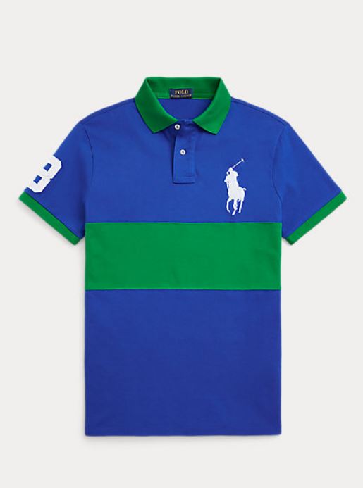 Polo Ralph Lauren Big Pony Mesh Polo Shirt - XXL Pacific Royal Multi