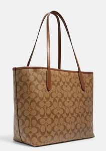 Coach City Tote In Signature Canvas