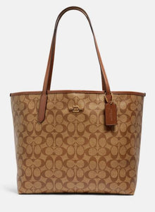 Coach City Tote In Signature Canvas