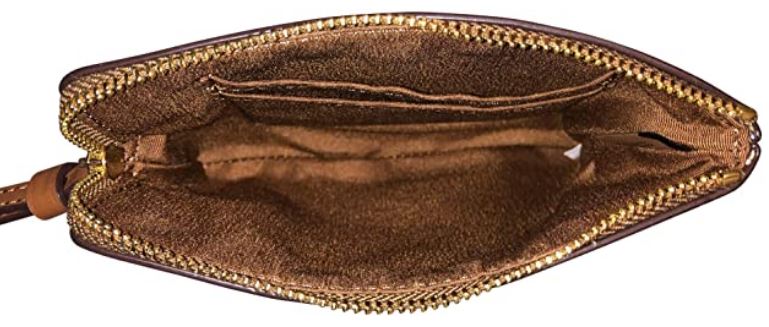 Coach Corner Zip Wristlet In Signature Canvas - Gold/Khaki/Black