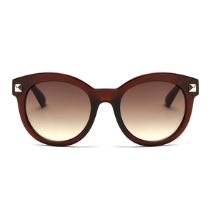 Dasein Chunky Round Sunglasses - Brown