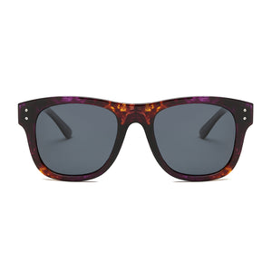 Dasein Square Sunglasses with Thick Metal Arms - Leopard