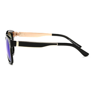 Dasein Square Sunglasses with Thick Metal Arms - Leopard