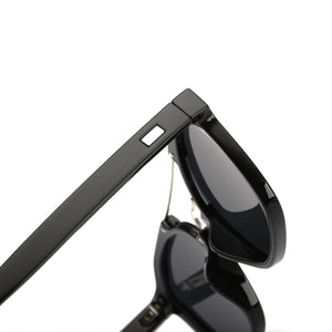 Dasein Retro Square Sunglasses - Black