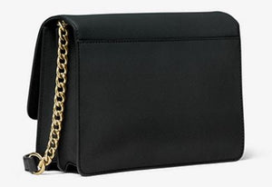 MK Daniela Large Saffiano Leather Crossbody Bag - Black