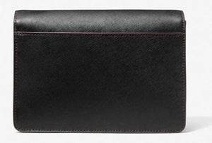 MK Daniela Large Saffiano Leather Crossbody Bag - Black