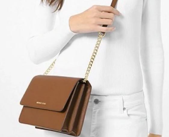 Daniela Large Saffiano Leather Crossbody Bag