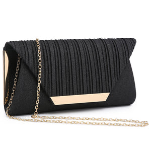 Dasein Evening Clutch with Removable Chain Strap