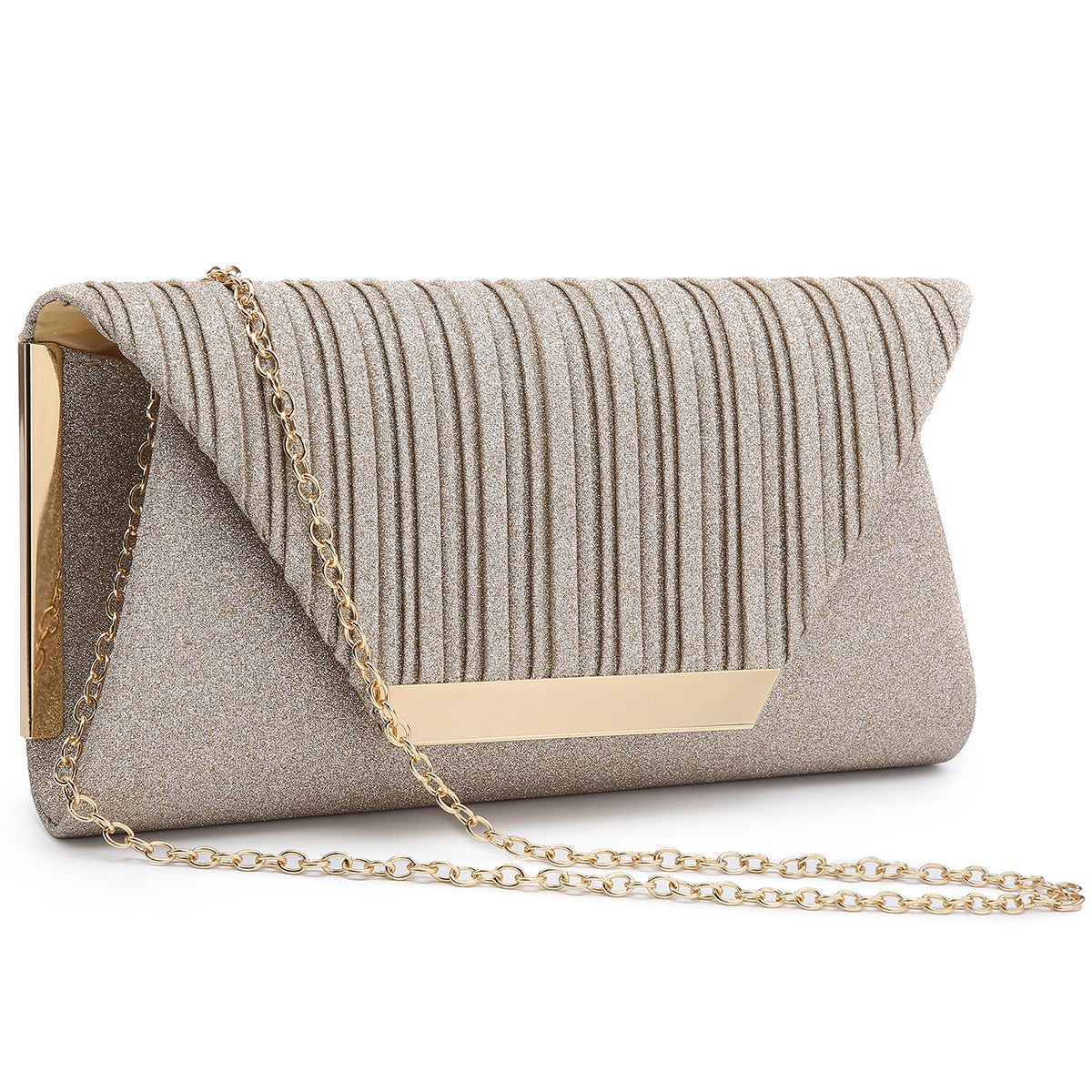 Dasein Evening Clutch with Removable Chain Strap