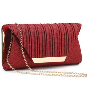 Dasein Evening Clutch with Removable Chain Strap