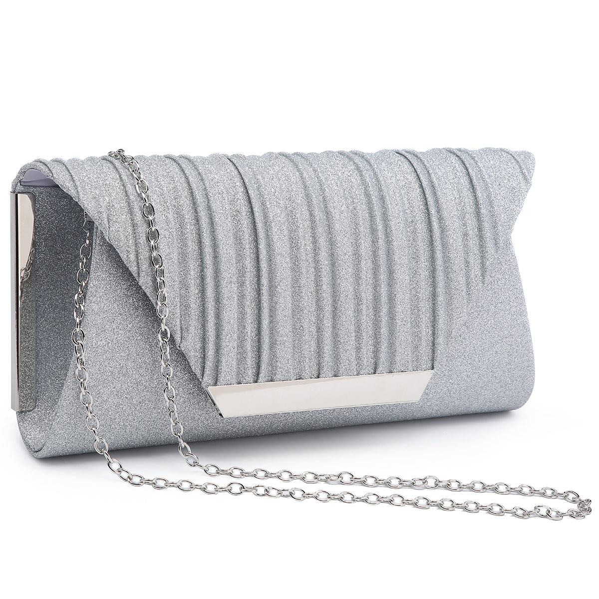 Dasein Evening Clutch with Removable Chain Strap