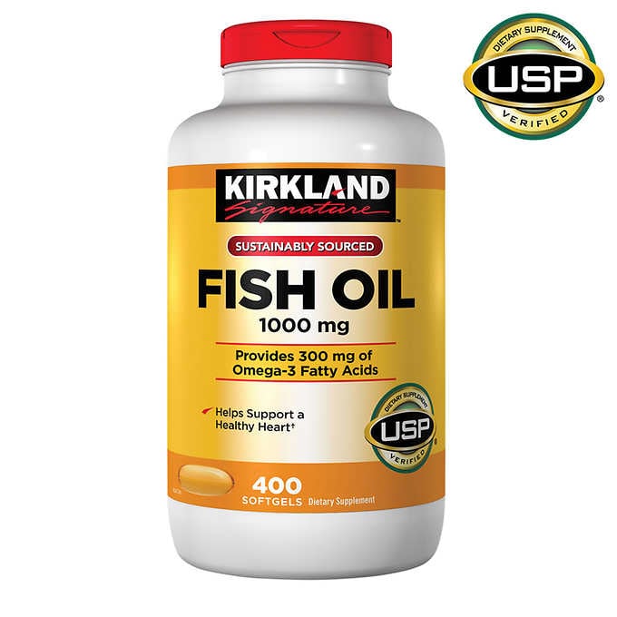 Kirkland Signature Fish Oil 1000 mg., 400 Softgels