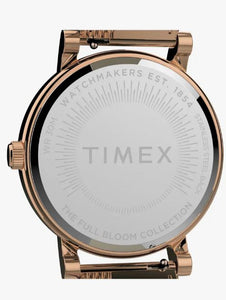 Timex Full Bloom Mesh Strap Watch, 38mm - Rose Gold/ Blush Floral