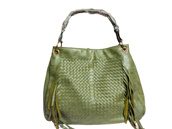 Mellow World Woven Shoulder Bag - Olive