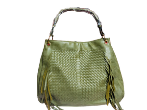 Mellow World Woven Shoulder Bag - Olive