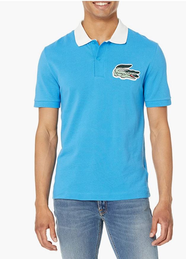 Lacoste Men's Short Sleeve Multi-Croc Slim Fit Polo Shirt 3XL - Ibiza/Flour