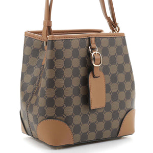 Fashion Monogram Bucket Satchel Crossbody Bag