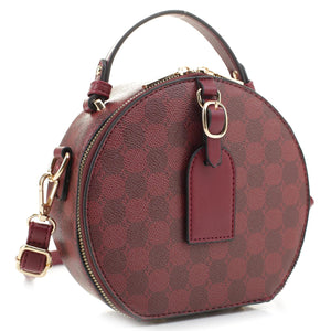 Fashion Monogram Round Crossbody Bag Satchel