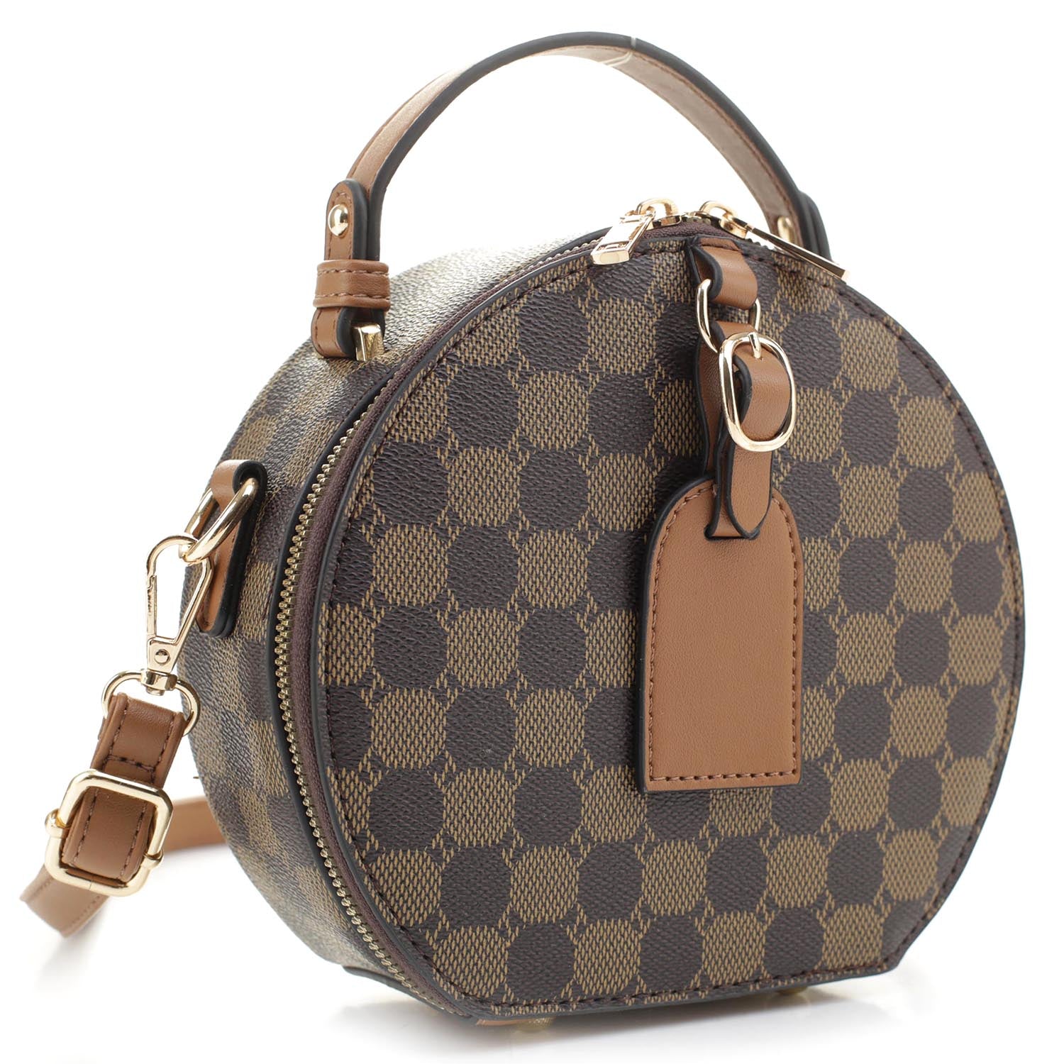 Fashion Monogram Round Crossbody Bag Satchel