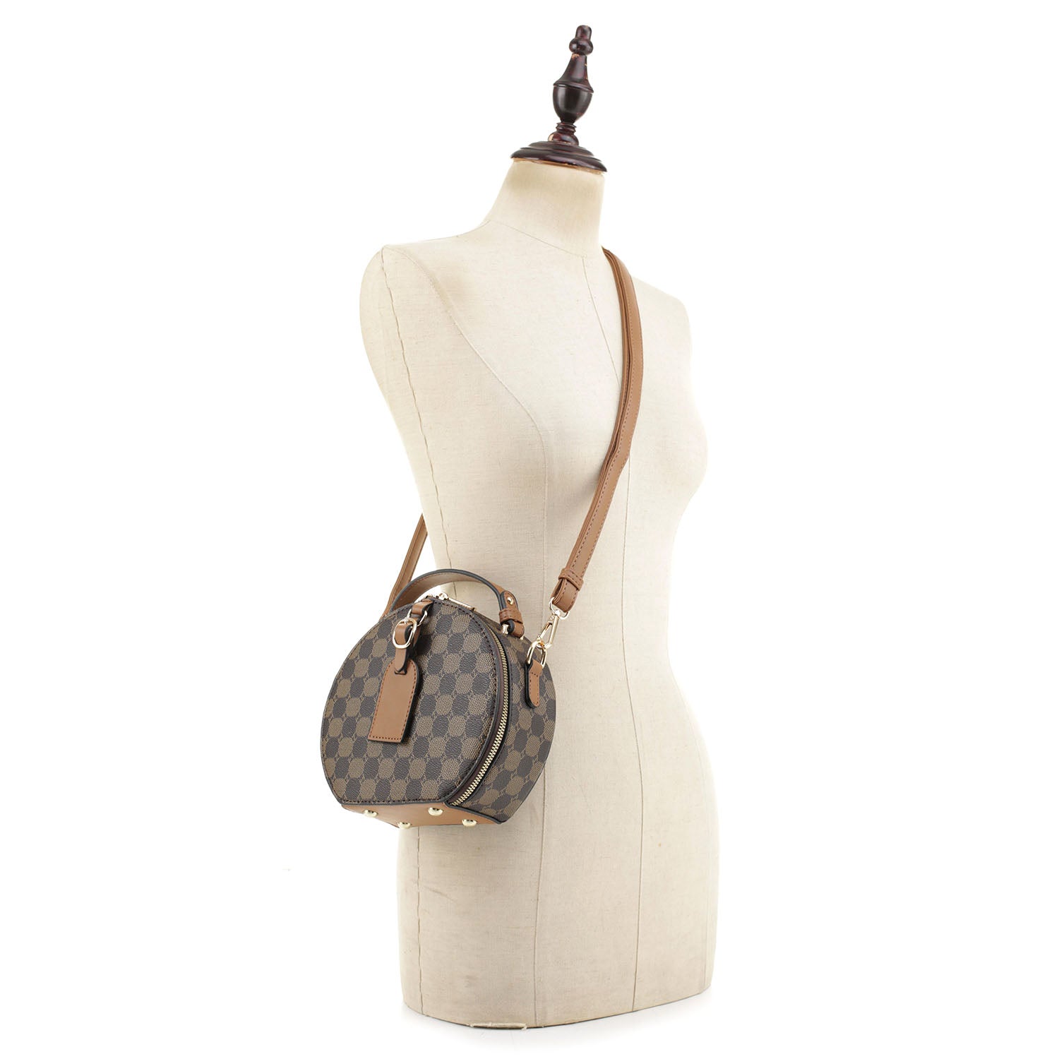 Fashion Monogram Round Crossbody Bag Satchel